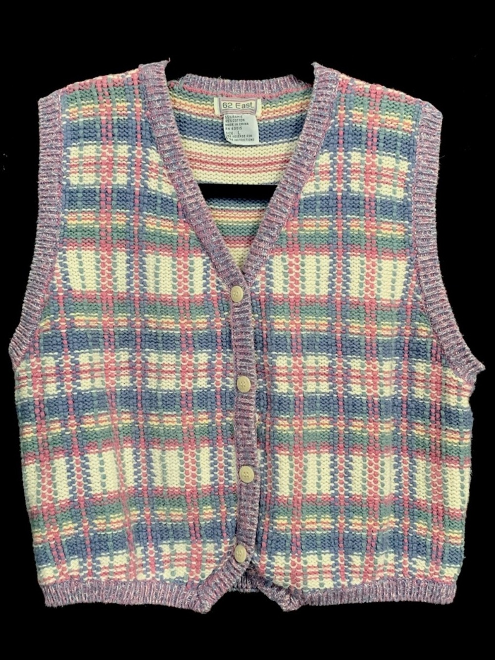 62 East Vintage Knit Sweater Vest